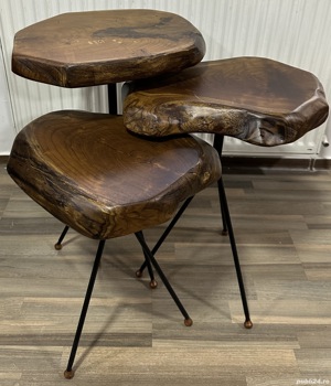 Produs Nou; Masuta; Lemn masiv de fag; Masa; Masute picioare metalice