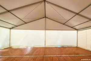 Cort alb echipat pentru evenimente, deschidere 15m, module x5m, capacitati x75mp - imagine 3