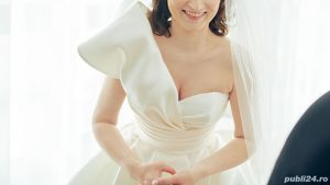 Rochie mireasa stil prințesă, coroniță, voal - imagine 2