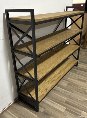 Produs Nou; Etajera cu cadru metalic si rafturi din MDF; Biblioteca - imagine 3