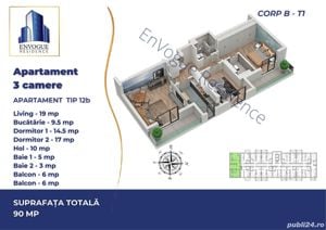 Apartament 3 cam,  zona  Auchan Militari  - imagine 20