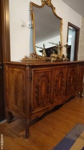 Oglinda baroc 170x150 cm lemn antica vintage retro  - imagine 3