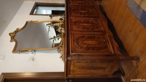 Oglinda baroc 170x150 cm lemn antica vintage retro  - imagine 2