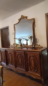 Oglinda baroc 170x150 cm lemn antica vintage retro  - imagine 7