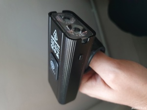 Lanterna NOUA Led Bicicleta Trotineta cu acumulator si usb Raza 130 metri - imagine 2