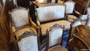 Salon flamand Canapea,  jilt+ 4 scaune antice - imagine 5