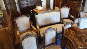 Salon flamand Canapea,  jilt+ 4 scaune antice