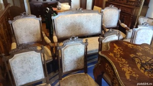 Salon flamand Canapea,  jilt+ 4 scaune antice - imagine 2