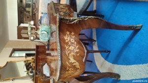 Masa Empire intarsiata cu bronz clasica antică vintage 