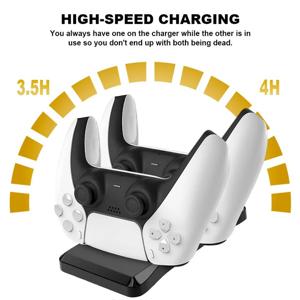 Statie de incarcare ps5, Incarcator controller dock, dublu, pentru consola playstation 5, tip c - imagine 4