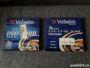 Verbatim DVD - RAM doua discuri (unul profesional) noi sigilate.