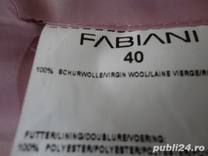Sacou Fabiani nou, din lana fiarta (boiled wool) marimea 40 - imagine 4