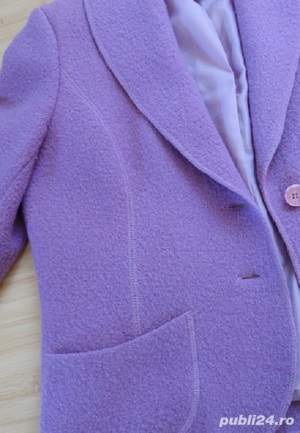 Sacou Fabiani nou, din lana fiarta (boiled wool) marimea 40 - imagine 6