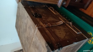 Comoda cufar piele retro vintage antica