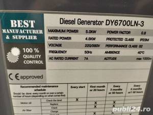 Generator electric diesel 5.5kva  Nou - imagine 2