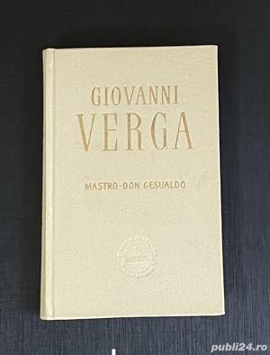 mastro - don gesualdo de giovanni cartonata colectia clu verga editura pentru literature universala 