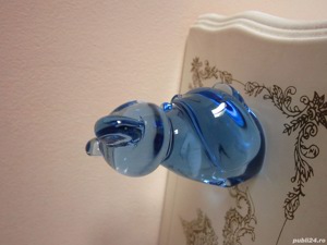  cadou rar decoratiune superba Urs sticla masiva Pilgrim handmade Germany - imagine 4