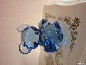  cadou rar decoratiune superba Urs sticla masiva Pilgrim handmade Germany - imagine 3