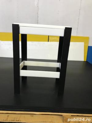 Butuc transare, masa de lucru macelarie din polietilena HDPE 90x60x40(hxLxl) cu blat de 3cm grosime. - imagine 2