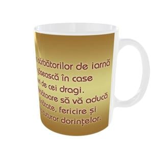 Cani personalizate cu mesaje pentru craciun