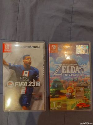 Joc FIFA 23 și Zelda Link's Awakening Nintendo switch