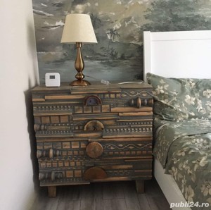 Mobila dormitor   pat tapitat - imagine 2