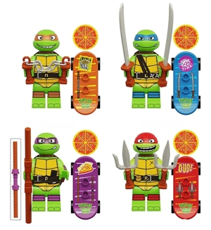 Set 4 Minifigurine tip Lego Testoasele Mutante Ninja