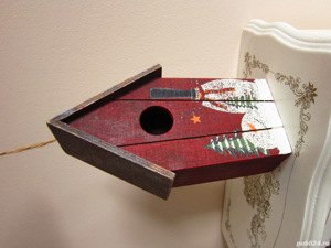 cadou rar decoratiune vintage Casuta lemn handamde Germania '80