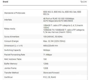 Switch TP-Link TL-SG1048, 48 porturi Gigabit, 96Gbps - imagine 2