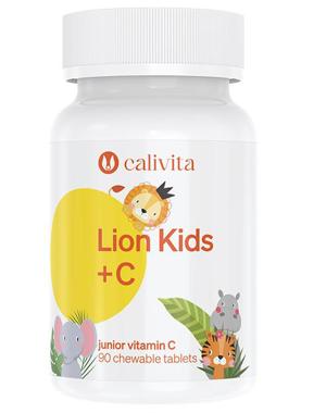 Lion Kids+C vitamina C pentru copii CaliVita 90 tablete masticabile