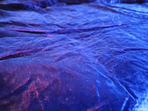 Fata de masa pt. targuri   casa, comoda - Catifea pufoasa albastra (240 x 110 cm) - imagine 2