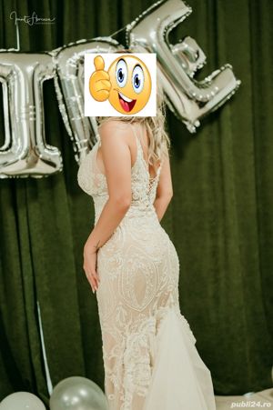 Rochie de mireasa - Natalia Vasiliev S M 36 - imagine 6