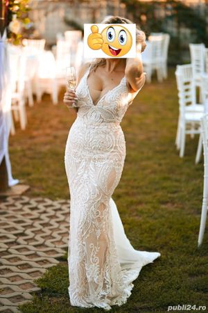 Rochie de mireasa - Natalia Vasiliev S M 36 - imagine 3