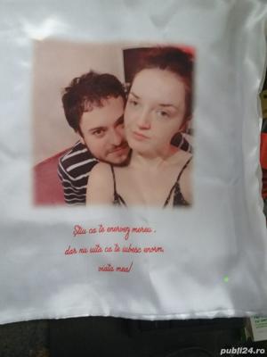 PERNA INIMA   PATRATA 40CMX40CM=50lei  20cmx20cm =30lei -  PERSONALIZATA (alba cu rosu) - imagine 9