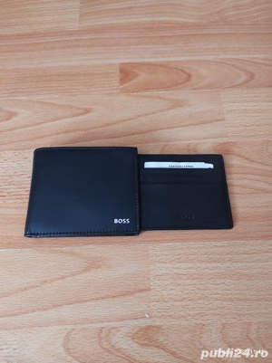 Portofel din piele naturala bărbați "Boss" negru,(Super Ofertă). - imagine 3