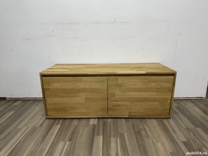 Comoda TV din lemn masiv de stejar; Comoda 1,20 cu 2 usi