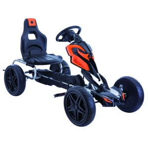 Kart cu pedale, Kinderauto Thunder cu roti EVA - imagine 5