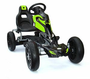 Kart cu pedale, Kinderauto Thunder cu roti EVA - imagine 2