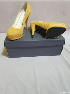 pantofi de dama din piele intoarsa - imagine 3