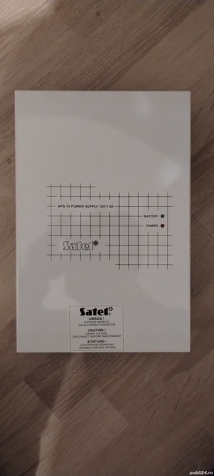 Sursa alimentare cu backup Satel APS-15, 12V, 1.5A, noua 