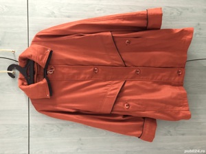 Haina dama caramizie, cu gluga si mesada detasabila, marimea 42 - imagine 4