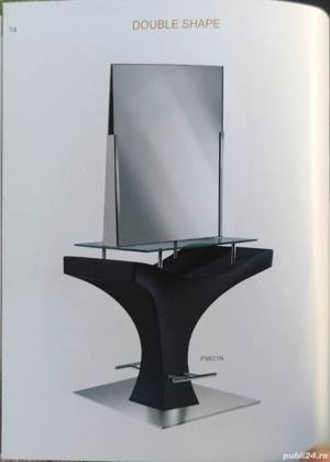 Post de lucru dublu cu oglinda semi-cristal Ceriotti - Italia - imagine 4