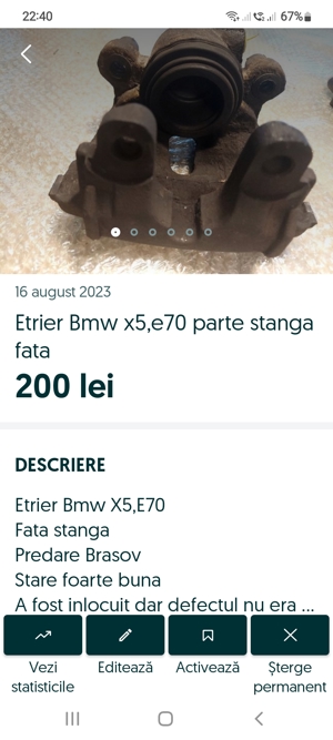 Bmw x5 ,E 70 /2012-piese sh  - imagine 3