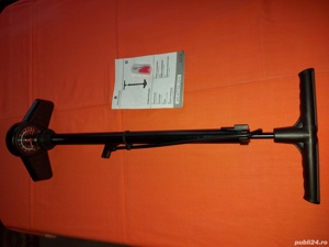 Pompă de aer de podea cu afișare a presiunii (manometru), accesorii supape, manuala - imagine 6