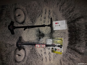 Pompă de aer de podea cu afișare a presiunii (manometru), accesorii supape, manuala - imagine 7