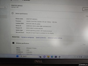 Laptop dell latitude 7390, i5 vpro 8350u, 8gb ram, 256gb ssd, 13 inci - imagine 2