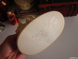 cadou rar  Familia Sfanta Maria,Iosif si Isus sculptura alabaster colectie Italy 1960 - imagine 5