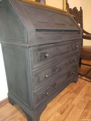 Secretaire comoda baroc lemn masiv  - imagine 9