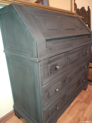 Secretaire comoda baroc lemn masiv  - imagine 5