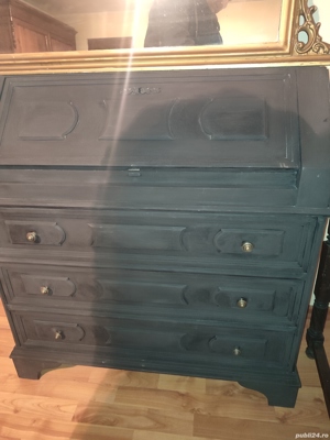 Secretaire comoda baroc lemn masiv  - imagine 7